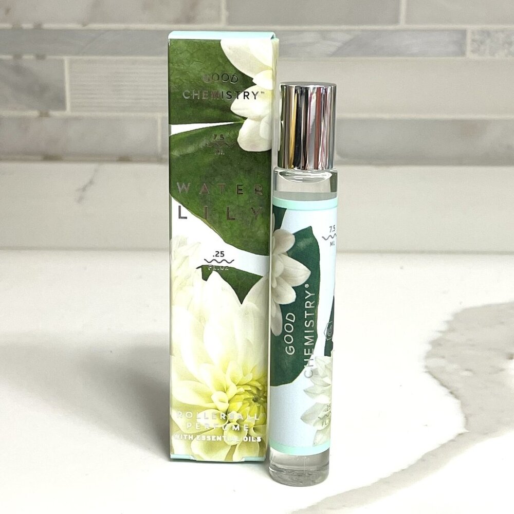 Good Chemistry Water Lily Rollerball Perfume Essential Oils Vegan .25 Fl Oz